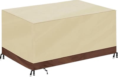 Tuinmeubelhoes Rechthoekig - Terrasmeubelhoes Waterdicht - Meubels Beschermen - Scheurbestendig 420D Oxford - 210x160x85cm - Beige/Bruin