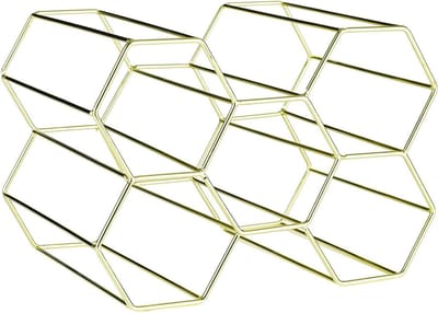 Wijnrek Gouden Barware - Opbergrek voor Wijnflessen 29 x 203 x 203 centimeter