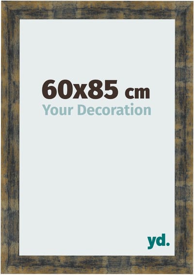 Your Decoration - Fotolijst 60x85 cm - MDF - Blauw Goud Gemeleerd - Pisa