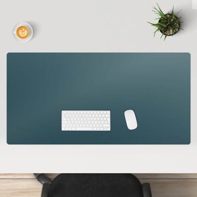 Wallfluent - Diepzee Bureau Onderlegger - 120x60 cm - Maritiem Computer Mat - Koele en donkere kleuren Bureau Pad - Bureau Onderlegger Groot - Bureau Accessoires - Bureauonderlegger