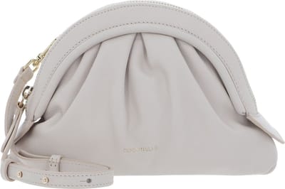 COCCINELLE Leren Schoudertas Cheek Smooth Crossbody Lambskin White Crème