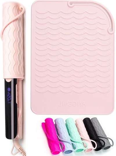 Hittebestendige Mat - Styling Tool Pad - Bescherming van Oppervlakken - Inclusief Opbergfunctie - 21.5 x 15.5 cm - Zwart