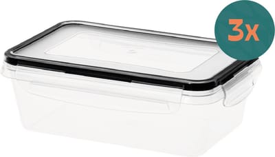 Köpke Vershoudbakjes BPA-vrij - Rechthoek 1000ml - 3 stuks - Meal prep bakjes - Diepvriesbakjes
