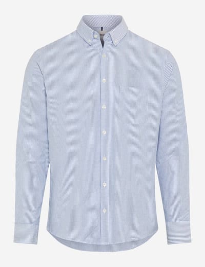 Brax Heren Overhemd  Style DANIEL steel blue, blauw, maat M