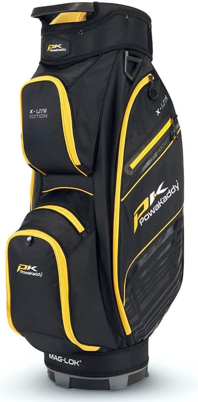 POWAKADDY X LITE GOLF CART TAS - ZWART/GEEL