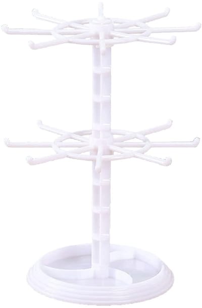 LISM-De draaiende vitrine heeft twee schappen, een Geschikt voor sieraden en de andere Geschikt voor kettingen, sleutelhangers en hangers.