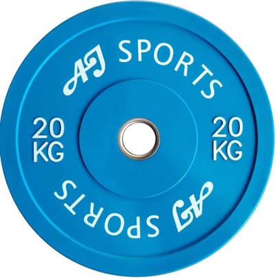 AJ-Sports Olympische Halterschijf Rubber 20 kg - halterschijf 50 mm - Gewichten set - Halters - Halterset - Halterstang - Halterbank - Fitness - Krachttraining