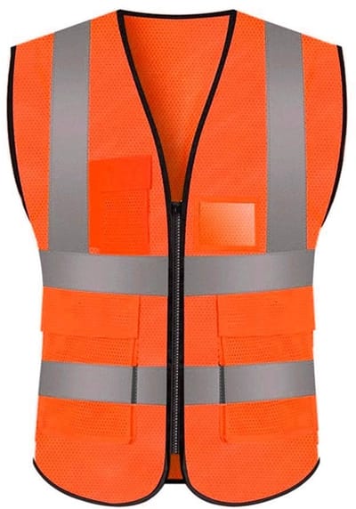 Solidchoice - Veiligheidsvest - Reflecterend mesh vest - XL unisex - Oranje - Hoge zichtbaarheid - Comfortabel en ademend - Geschikt voor volwassenen -...