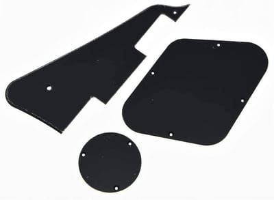 Zwarte 1 Ply LP Pickguard en Backplate Switch Plate Cavity Covers voor Gibson Les Paul Gitaren, Perfecte Bescherming en Stijl