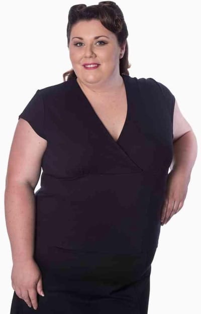 Dancing Days - TEMPTRESS Mouwloze top - 3XL - Blauw