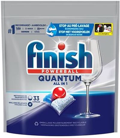 Finish Vaatwastabletten Quantum All-In-One Regular 33 Stuks