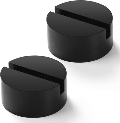 Universele Auto Heffer Rubber Pad 75mm - 2 Stuks Met Groeven