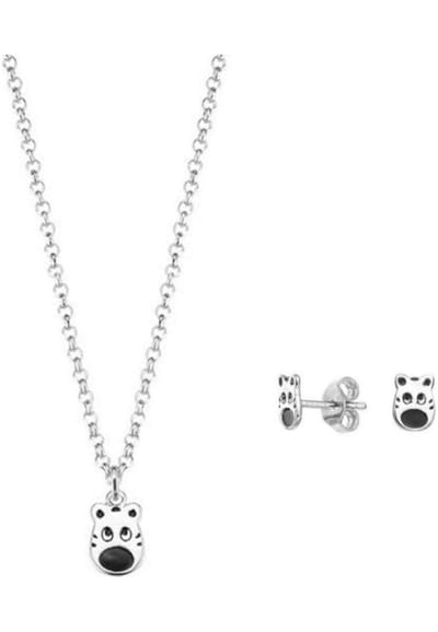 Esprit kinder sieraden ketting en oorknopjes Petite zebra boxset ESSE90985A340