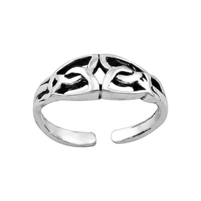 WeLoveSilver - zilveren teenring - sierlijke details - 925 zilver