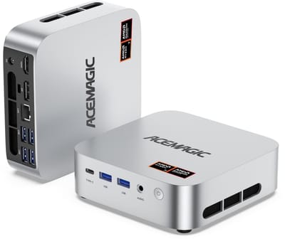 ACEMAGIC W1 Mini Gaming PC - AMD Ryzen 7 H255 Mini PC - 16GB LPDDR5 512GB PCIe 4.0 M.2 SSD - Mini Computers(8C/16T,Tot 4,9 GHz) - Desktop computer Radeon 780M - USB4 - WiFi6 - BT5.2