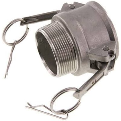 Camlock DN 50 (2'') Koppeling RvsR 2'' met buitendraad Type B MIL-C-27487