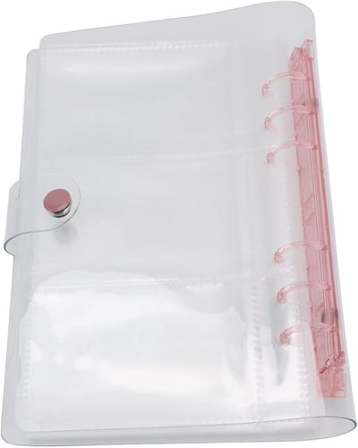 Fotokaarthouder Boek - Verzamelalbum - Kaarten Opbergen - Grote Capaciteit - 120 Pockets - Transparant Roze