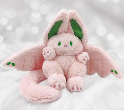 Klikkopers® - Knuffel Vleermuis - Vleermuis Knuffel - Kawaai Kussen - Kawaii Knuffel - Roze - 30 cm