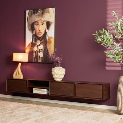 Starfurn Tv-meubel Ambiance - Zwevend - Bruin Hout - 240x35x30cm
