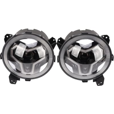 Phares à LED de 9 pouces avec feux de jour intégrés, clignotant, feux de route et de croisement Remplacement pour Jeep Wrangler JL Gladiator JT