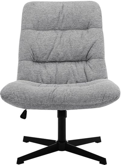 Vente-unique Draaifauteuil van grijze gechineerde stof SELENDO