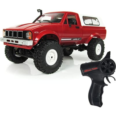 WPL Afstandsbediening Truck Afstandsbediening Militaire Truck Off-road Auto 4WD 2.4GHz Volledige Schaal Klimmen 1 battery rood