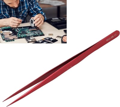 Precisie Pincet Set - Fijne Punt Tweezer - Elektronica Reparatie - Corrosiebestendig Aluminium - 18 x 4 x 1 cm