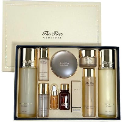 O HUI The First Geniture Set Spécial 3 pièces 10 articles + CADEAU ALÉATOIRE beige