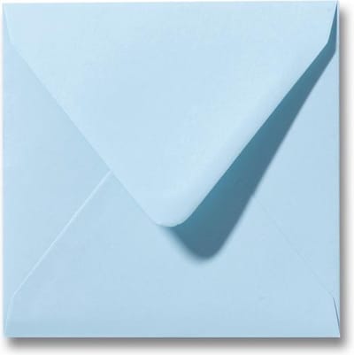 Envelop 14 x 14 cm Laguneblauw 60 stuks