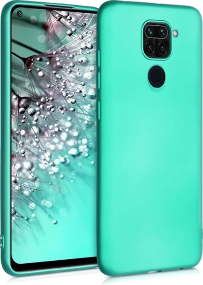 kwmobile telefoonhoesje geschikt voor Xiaomi Redmi Note 9 - Hoesje voor smartphone - Back cover in metallic turquoise