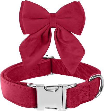 KTWSUEF Hondenhalsband Vlinderdas Samtijn, Vlinderdas voor Honden, Comfortabel Duurzaam Hondenhalsband, Afneembaar en Verstelbaar Vlinderdas Honden Voor Bruiloften, Verjaardagen, Feestelijke