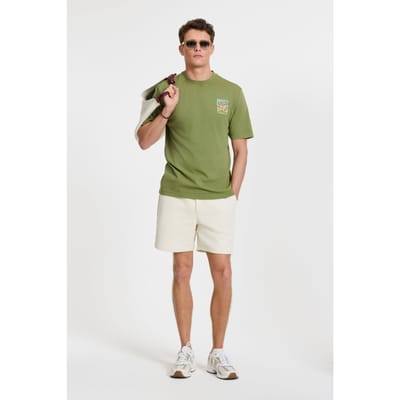 Shiwi Finn Relaxed T-shirt Best Of The Beach Green Fern Size: S | Shorts Outlet | Heren | Beige