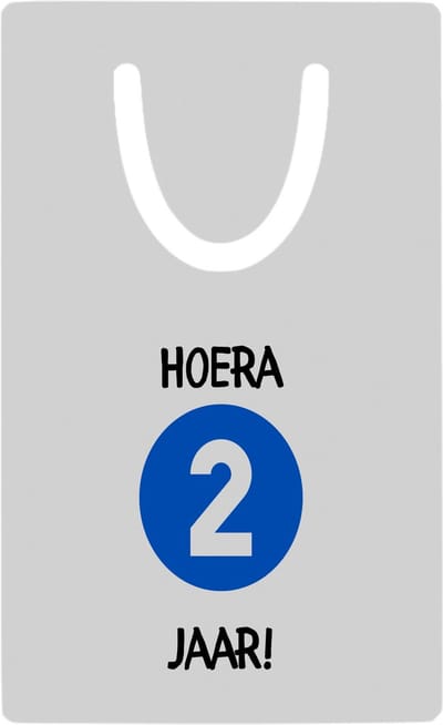 Hacebo® - Hoera 2 jaar metalen boekenlegger - Verjaardag - jarigen - Verjaardagscadeau - peuter - Happy birthday Bladwijzer boekenleggers - 7.6 cm x 5cm