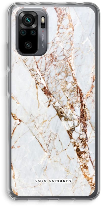 Case Company® - Hoesje geschikt voor Xiaomi Redmi Note 10 Pro hoesje - Goud marmer - Soft Cover Telefoonhoesje - Bescherming aan alle Kanten en Schermrand