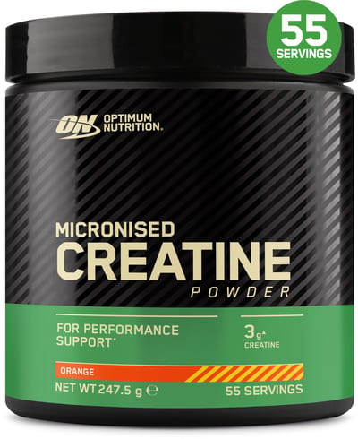 Optimum Nutrition Micronized Creatine Powder - Orange Creatine Poeder - Creatine Monohydraat - 247 gram (55 doseringen)
