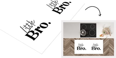 Keukenloper - Loper keuken - Little bro - Broertje - Quotes - Spreuken - Broers - 120x60 cm - Keukenloper vinyl
