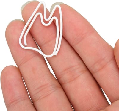 Tooth Shaped Paper Clips - 100 Stuks Schattige Kantoorbenodigdheden voor Notities en Boekenmerken