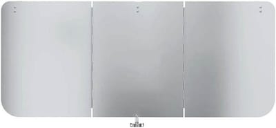 Winddeflector Terrasverwarmer - Warmtebehoud Accessoire - Warmte Verdeling - Gereedschapsloze Installatie - Opvouwbaar Ontwerp - Zilver