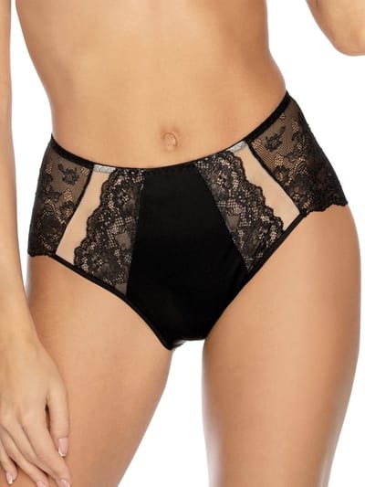 MILENKA - kanten slip - zwart - maat 48