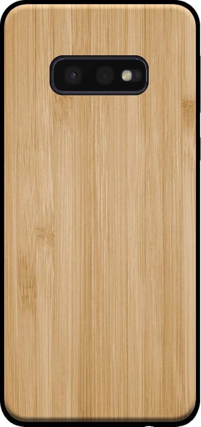 Smartphonica Telefoonhoesje voor Samsung Galaxy S10E met houten look - backcover bamboo kunsthout hoesje - Bruin geschikt voor Samsung Galaxy S10E