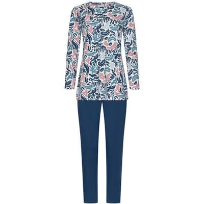 Pastunette Duurzame katoenen pyjama floraprint Blauw vrouw 44