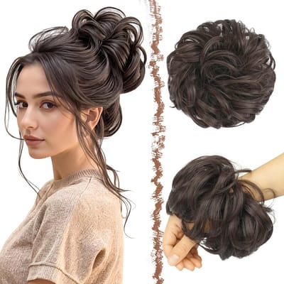 Synthetisch Golvend Haarstukje - Elastische Haarknot voor Dames en Meisjes - Dikke Updo Haaraccessoire