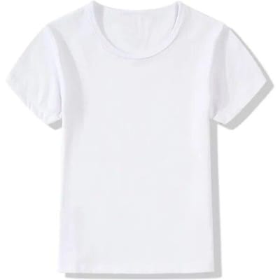 Zomermode Haaienprint T-shirt Kinderen Harajuku Walvisontwerp Korte mouwen Babymeisje Jongen Zomer Ronde hals Katoenen T-shirt 4T white