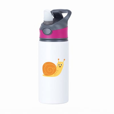 Hacebo® - Slakken waterfles met rietje roze - Insecten - Dieren liefhebbers - dieren - weekdieren - water fles - 650ML