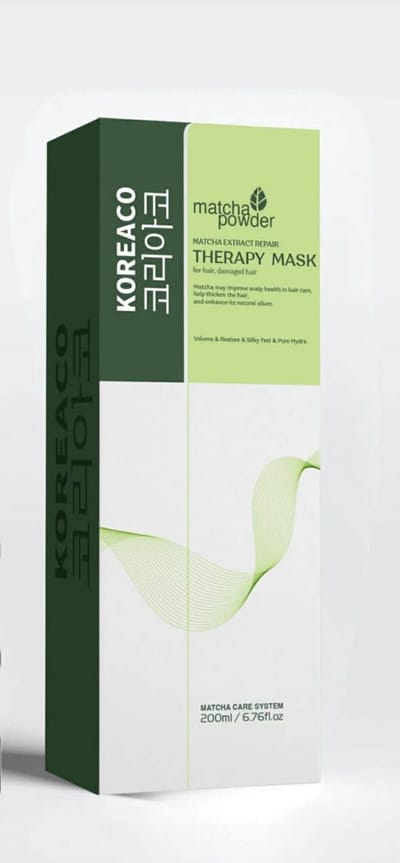 Koreaco Matcha Therapy Haarmasker - Verzorging voor Beschadigd Haar - 200 ml