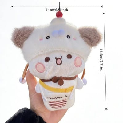 Mignon Panda Bubu et Dudu Peluche Douce Anime Peluche Jouet Kawaii Dessin Animé Ours Moelleux Jouet Décoration Voiture Cadeaux de Noël Anniversaire blanc
