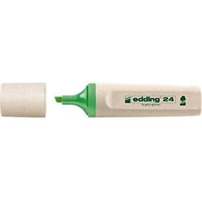 edding EcoLine 24 Markeerstift, Beitelvormige Punt, 2 - 5 mm, Groen (doos 10 stuks)