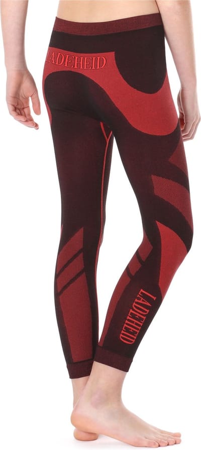 Ladeheid Kinderen Thermobroek - Sport - Thermoactieve - Lang - Polyamide - LA-SS-Kids-Therm1-Pants - Zwart/Rood (Kinderen) - 158-164