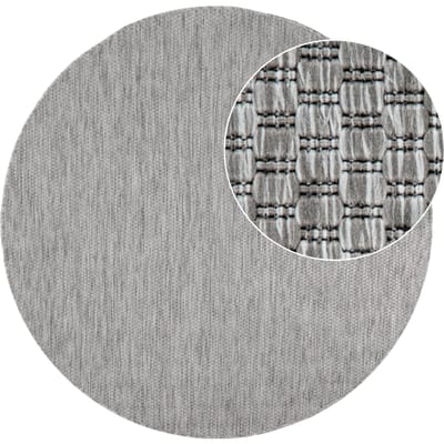 Binnen- en buitenkleed Venezia grijs  120 cm rond