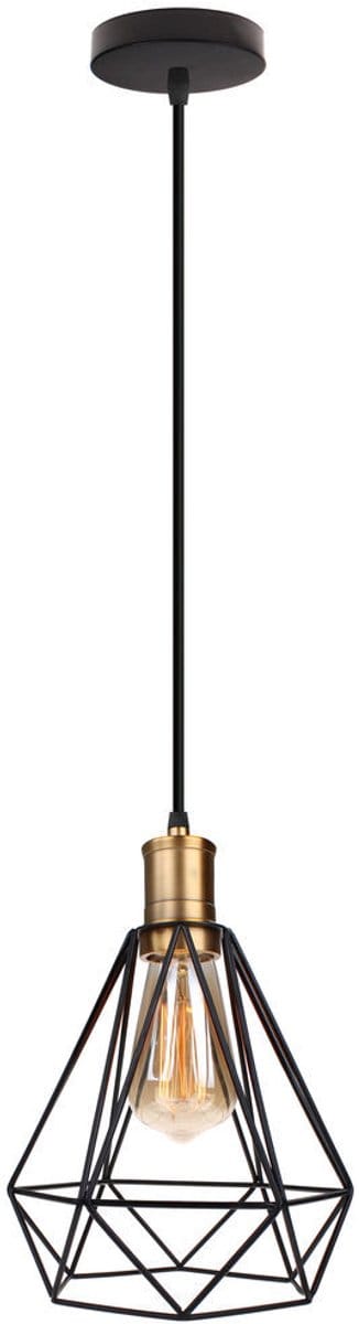 Vintage Hanglamp Industrieel Slaapkamer Kroonluchter E27 Plafondlamp Woonkamer Zwart